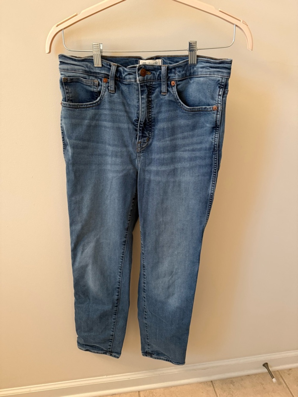 Madewell Stovepipe High Rise Medium Wash Jeans 28